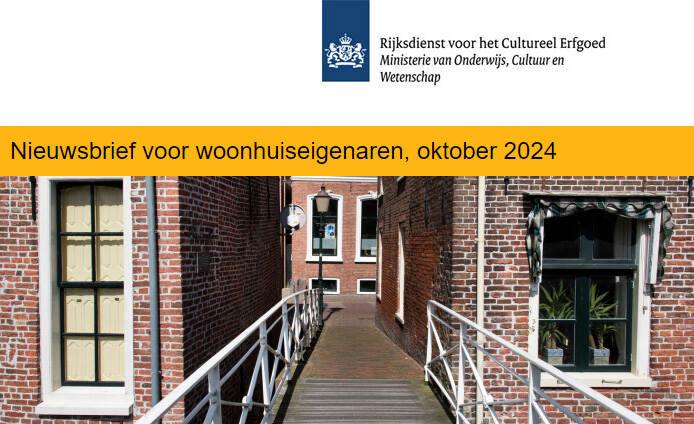 screenshot van de e-mail Nieuwsbrief voor woonhuiseigenaren, oktober 2024 met een foto en tekst